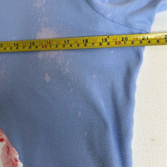 Kim Rogers Perfectly Soft Giraffe Sunglasses Blue Bleach Dyed Shirt Women Medium - Picture 7 of 10